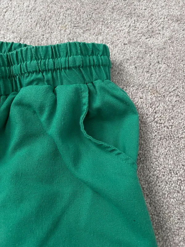 Green Button-Up Shirt and Pants Outfit Set - Image 4