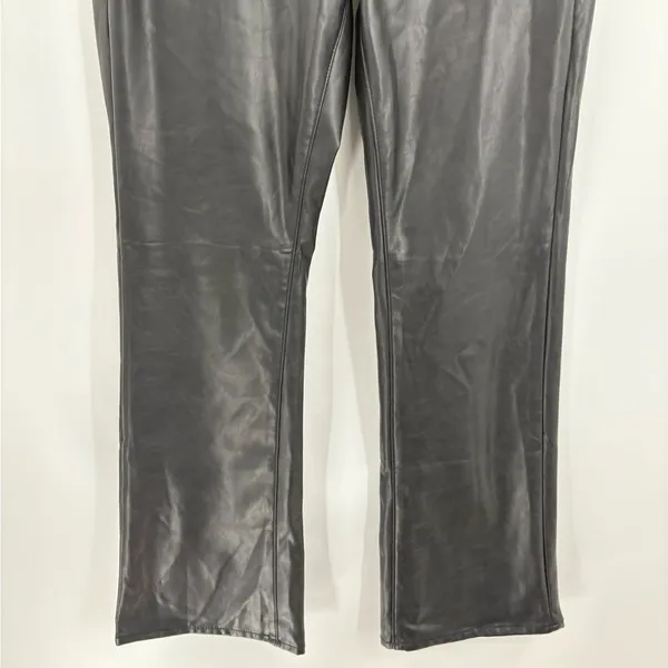 AmericanEagle outfitters black faux leather curvy classic bootcut jeans 28S - Image 7