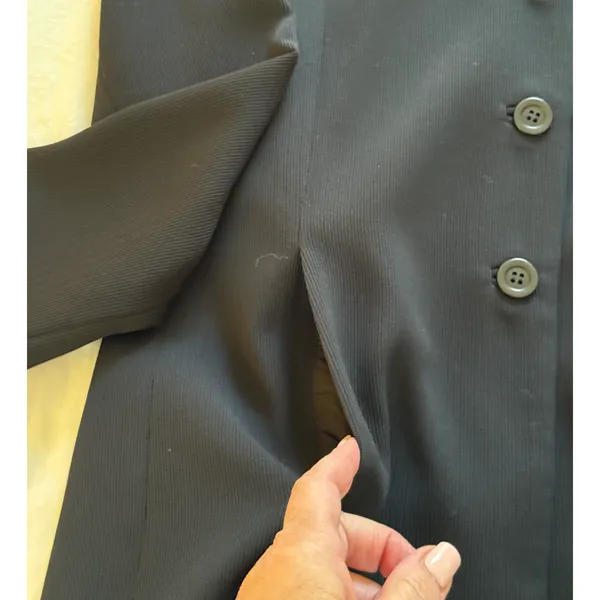 Garfield Marks Blazer Womens Size 6 Black Lined 4 Button Front Collar USA Made - Image 11
