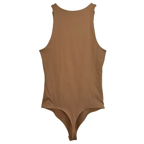 Abercrombie & Fitch Soft AF Tan Brown Sleeveless Shapewear Bodysuit Women Size S - Image 2