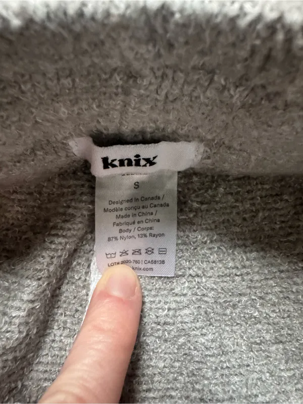 Knix Light Gray Knit Drawstring Joggers S - Image 2