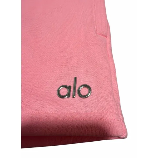 Alo‎ Yoga Neon Bubblegum Accolade Cotton Drawstring Shorts Women's Size Small - Image 6