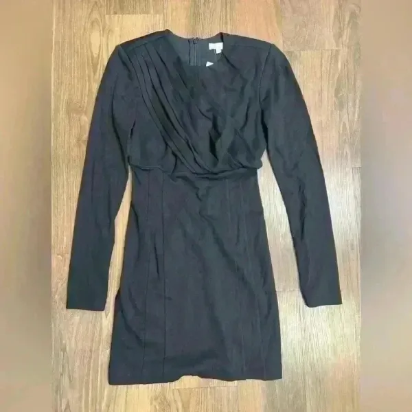 Ronny Kobo $498 LBD Mini Black Dress Punk Rock Festival Long Sleeve‎ Cocktail - Image 3