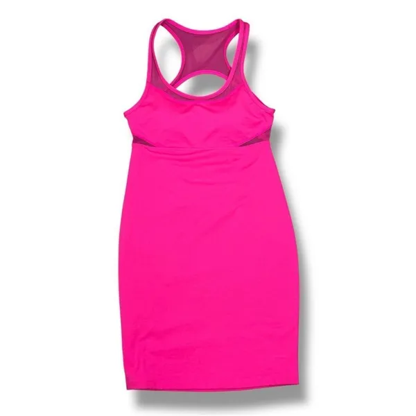 Fabletics Tropez Sleeveless Open Racer Back Athletic Dress Magenta Pink‎ Small - Image 15