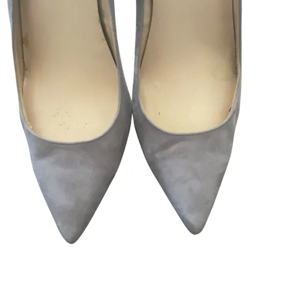 Talbots Women's Size 9‎ M Gray Leather Suede Pointed Toe 4.5 IN Heels - Image 3