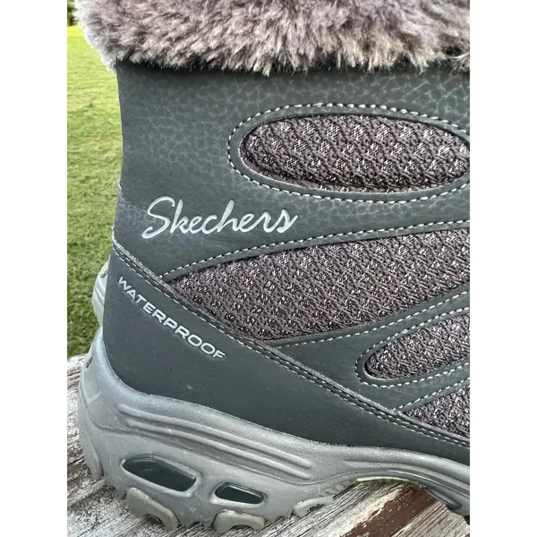 Skechers Women's D'Lites Snow Plaza Mid Calf Boot 7 M Charcoal - Image 4