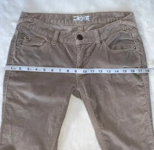 Free People Tan Skinny Corduroy Pants Sz 26 - Image 8