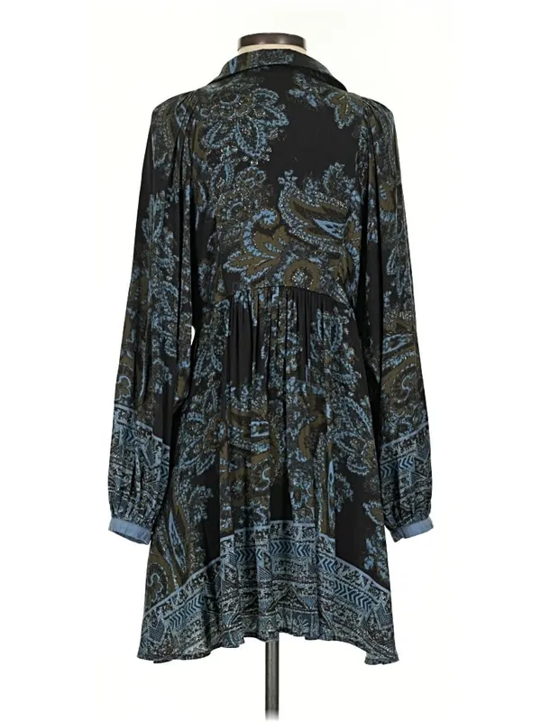 Free People Say You Love Me Paisley Silky Mini Tunic Dress S - Image 5