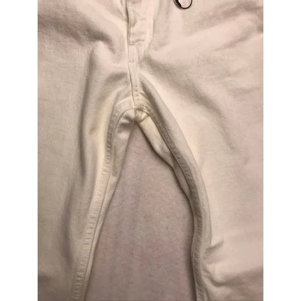 Zara White Flare Wide Leg Cargo Jeans Womens Size 2 High Rise 100%‎ Cotton - Image 3