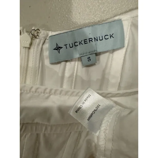 Tuckernuck Nealy Puff Sleeve Corset Top Small Boning Preppy Cottage Regency - Image 3