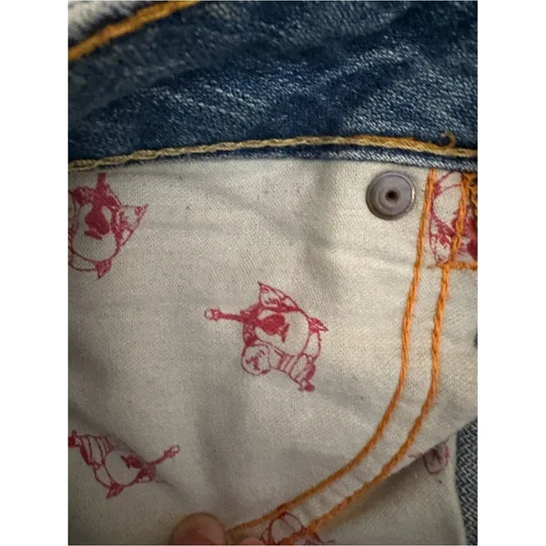 True Religion Bobby Cutoff Denim Shorts Distressed USA Size 24 - Image 8