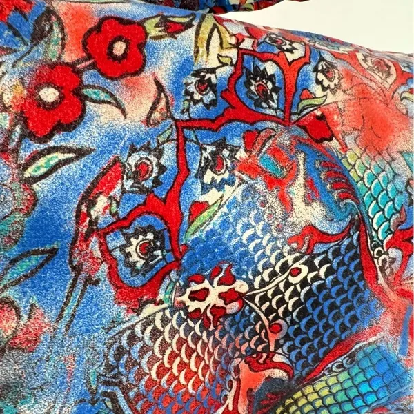 Chico’s Bold Boho All Over Floral Print 3/4 Sleeve Top Whimsical Dopamine M-L - Image 5