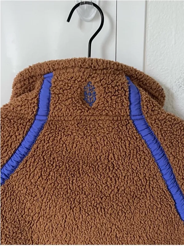 Free People Mountain High Half-Zip Fleece Pullover in Brown Twig Combo - Image 7