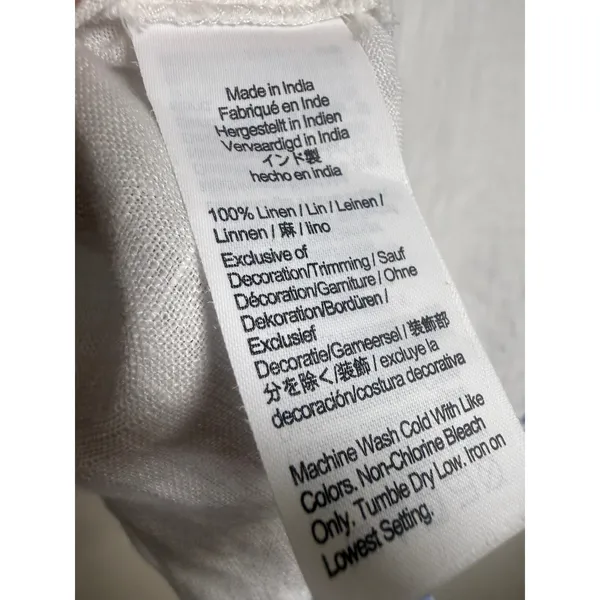 J. Crew Bungalow Embroidered Linen Top Women's Sz. S - Image 6