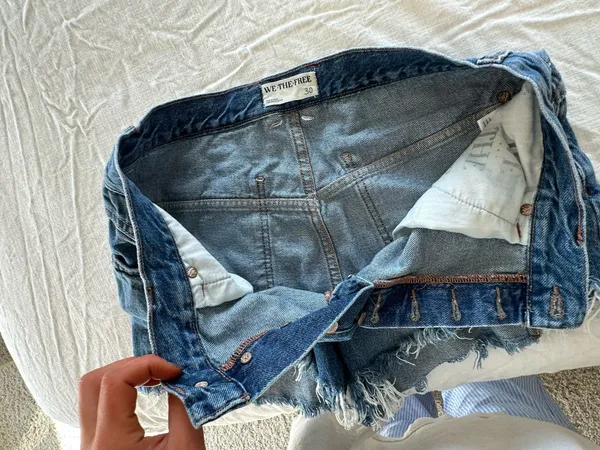 Free People Jean Shorts Denim - Image 4
