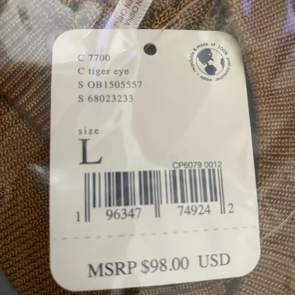 Free People Tiger Eye Knit Sweater Long Sleeve Crew Neck Size‎ L - Image 5
