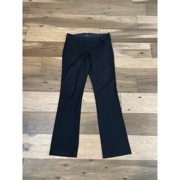 Express Womens Columnist Black Straight Leg Trousers Size 6R - Image 3