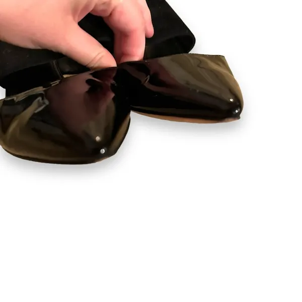 Tory Burch Ashton Black Suede‎ Leather Slingback Kitten Heel Sandal Pumps Sz 9 - Image 7