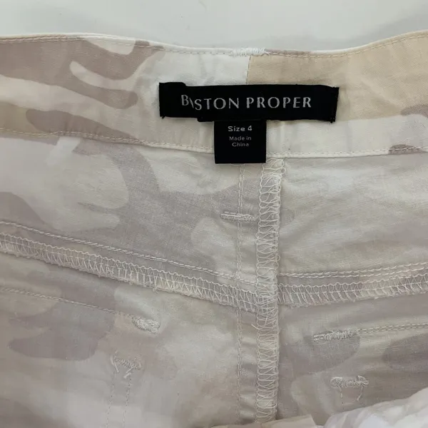 Boston Proper Womens Shorts 4 Tan Brown Camo Cargo Casual Summer Y2K 2BM3490 - Image 3