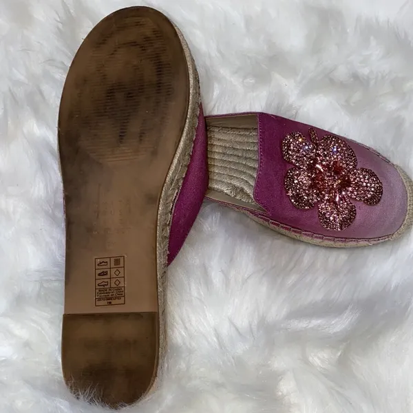 White House | Black Market JEWELE CANVAS‎ OMBRÉ ESPADRILLE SLIDES 7 A20 - Image 6