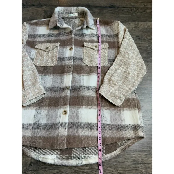 EUC Womens SOUTHERN GRACE timeless tweed‎ shacket shirt button plaid size XL - Image 6