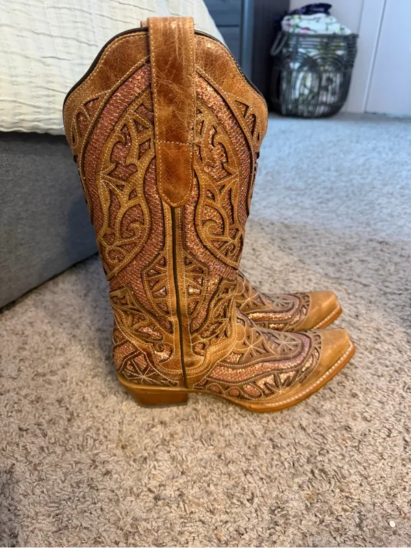 J.B. Dillon Boots Brown Size 8 - Image 3