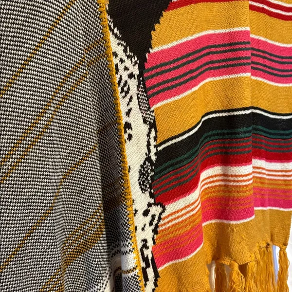 Southwestern Bull Skull Cape with Fringe by Three Bird Nest. - Image 4