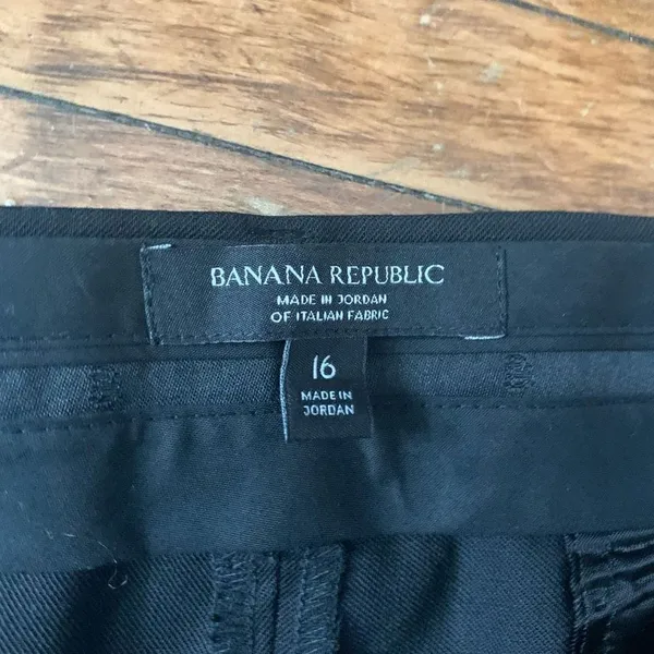 Banana Republic size 16 slim straight ankle black slacks - Image 2