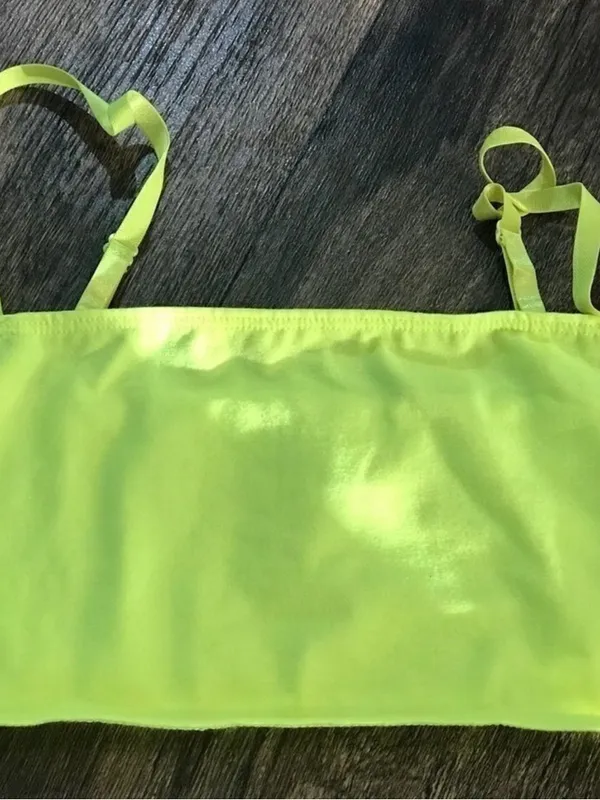 American Apparel Neon Lime Cotton-Spandex Tank - Image 2
