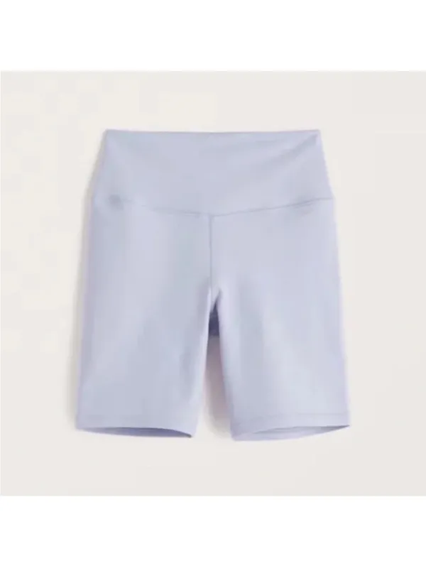 Abercrombie & Fitch YPB High-Rise Lilac /blue athletic high rise Bike Shorts - Image 2