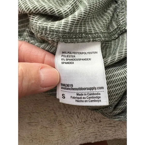 Avalanche Women's Gray Striped Long Sleeve Crew Neck Top Size S - Image 5