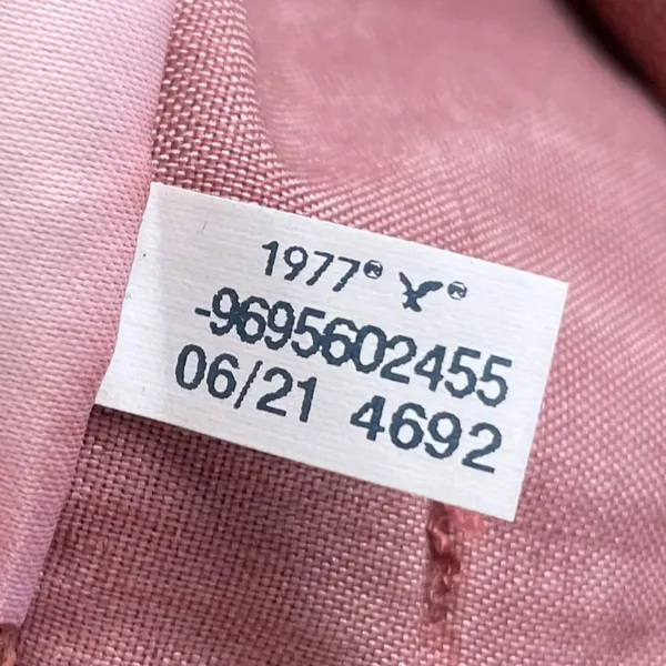 American Eagle Mom Straight Jean Corduroy Pants Stretch Size 4 Salmon Pink Rust - Image 9
