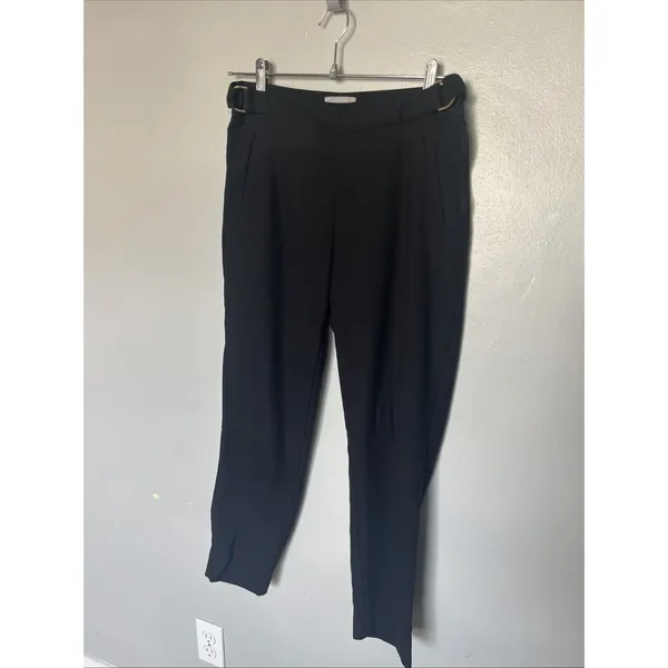 H&M -Womens Dress Pants / Slacks with Gold Buckels - Size 4 - Black - Image 4
