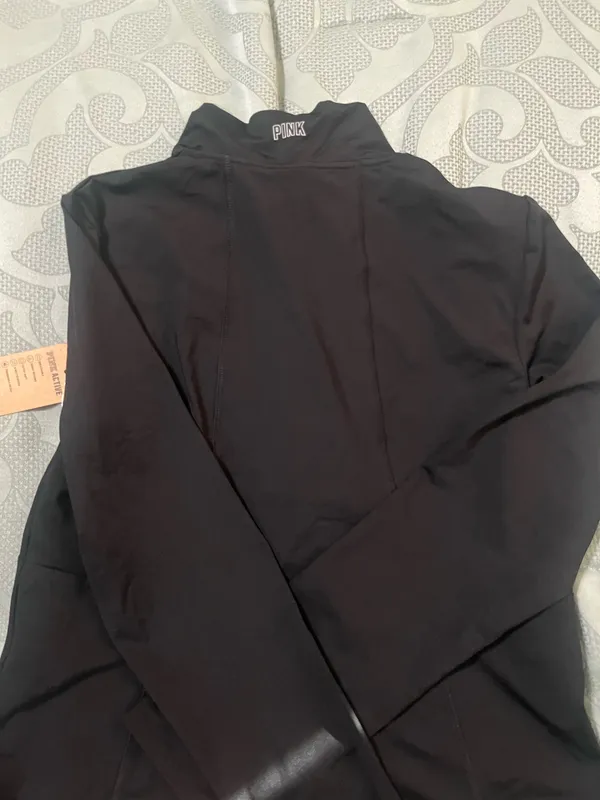 PINK Victoria's Secret Zip Up Black Tight - Image 4