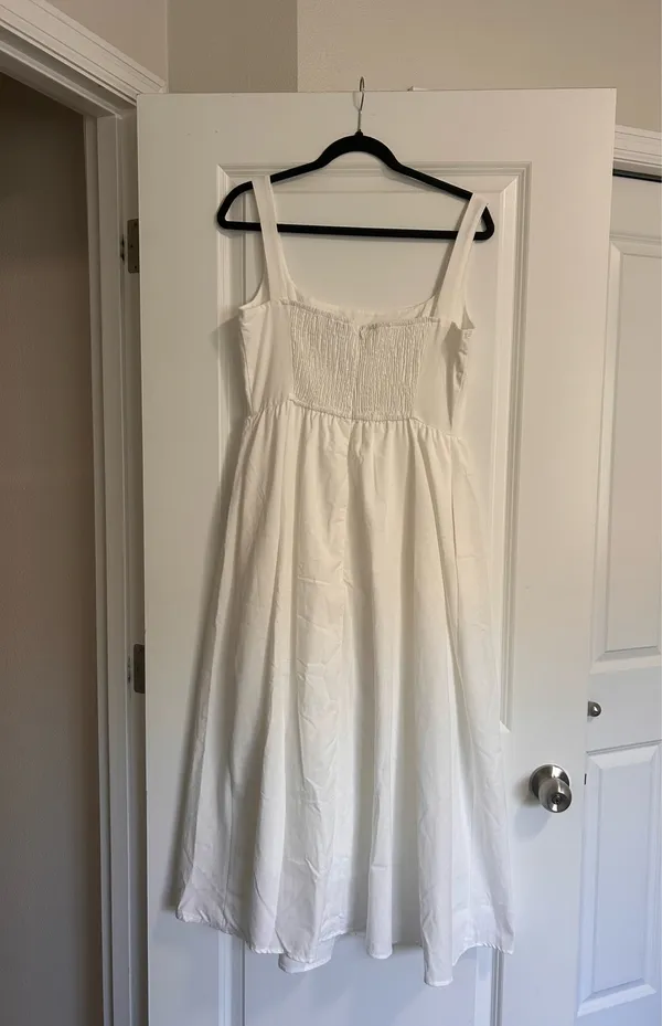 New Showpo Khari Midi Dress Linen Look Square A Line Dress Size 8 MSRP $119 - Image 9