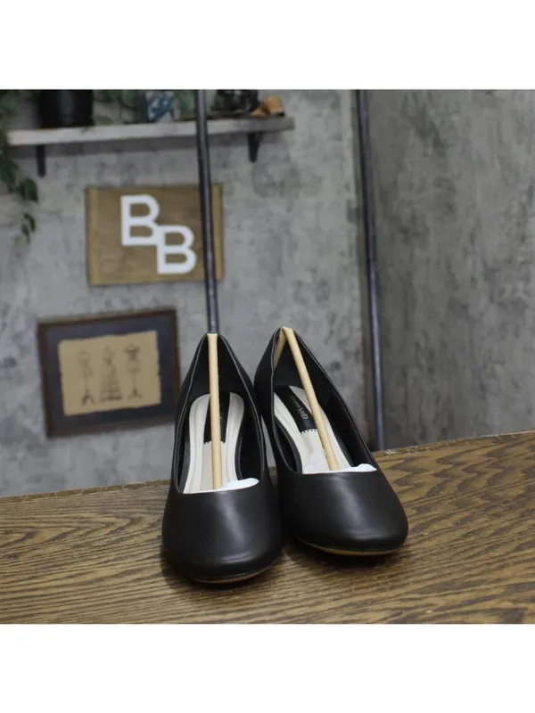 NWT Franco Sarto Womens Kamari Pump Low Heel J8421L1 Black Leather 7.5M - Image 12