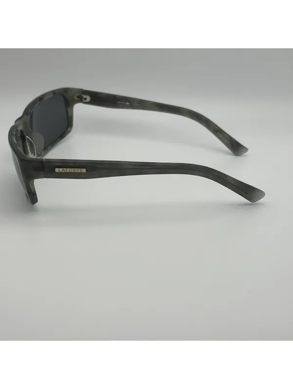 Lacoste Gray Rectangular Sunglasses with Dark Lenses - Image 6