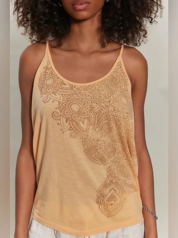 NWT Free People Ragabond Heirloom Tank - Sunburst Combo peach - Small - Image 6