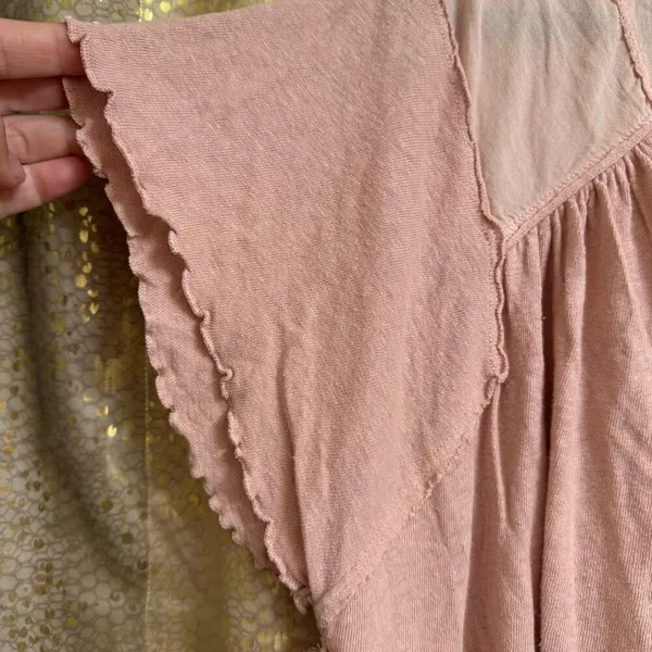 Free People We The Free Blush Pink Sophia Button Down Blouse Small NWOT - Image 3