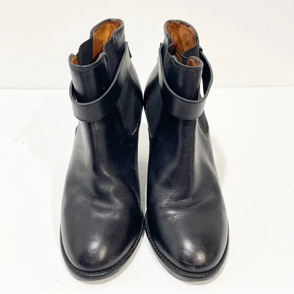 Madewell Size 7 Lonny‎ Leather Black Heeled Chelsea Ankle Boots Booties - Image 2
