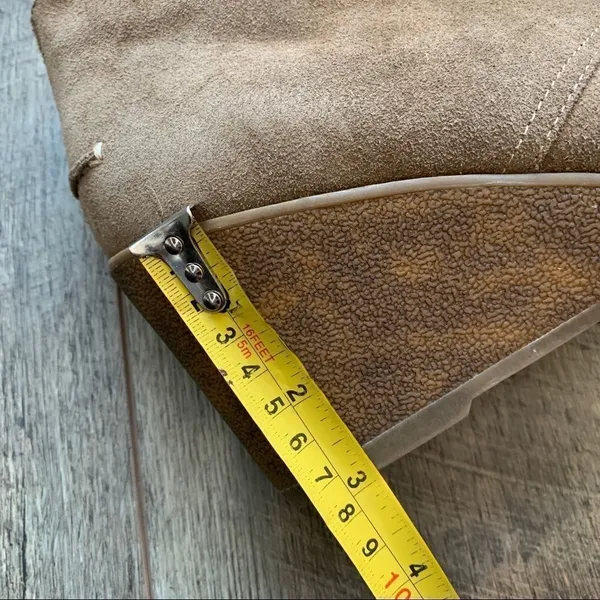 Sperry Celeste Prow Tan Taupe Wedge Heel Booties Size 10 - Image 8