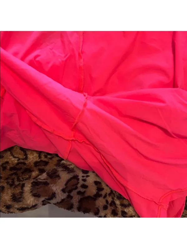 SKIMS Vibrant Coral Colored Thin Bike Shorts - Image 4