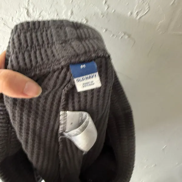 Old Navy Dark Grey Waffle‎ Knit Button Front Lounge Shorts Size M - Image 3