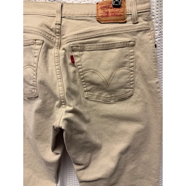 Levi's 550 Relaxed Boot Cut‎ Women Khaki Cotton Spandex Jeans Size 12 M - Image 11