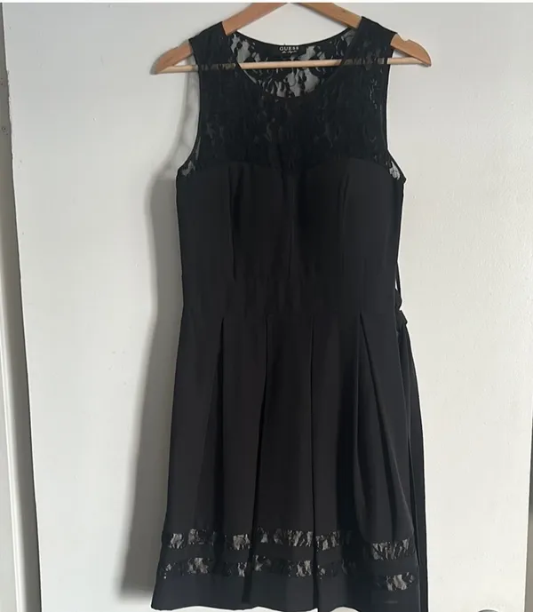 Guess Elegant Black Lace Midi Dress - Image 2