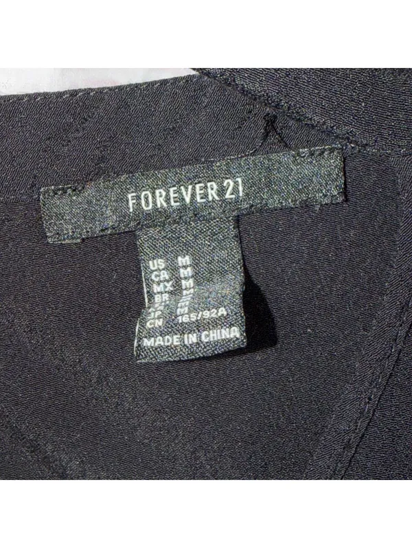 Forever 21 Medium Black Long Sleeve Blouse - Image 4
