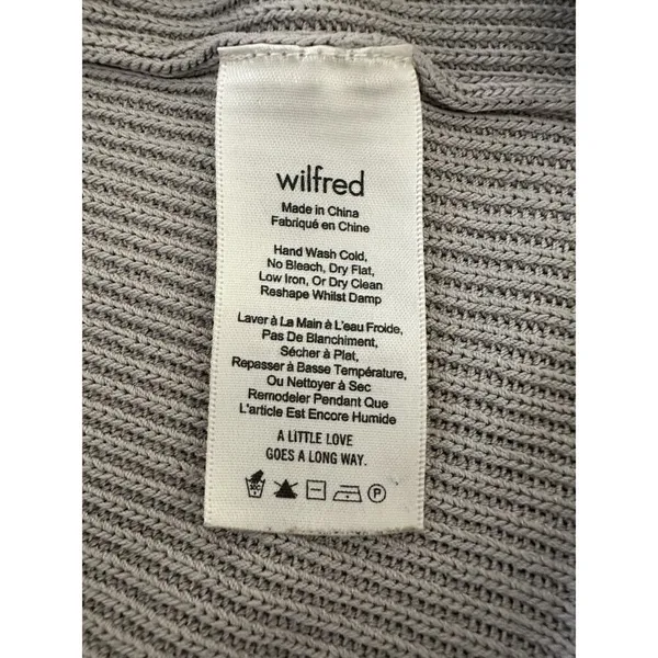Wilfred Aritzia Womens Cardigan XS Gray Knit Open Front Sweater - Image 7