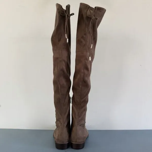 Marc Fisher Humor 2 Over The Knee Taupe‎ Faux Suede Boots - Image 6