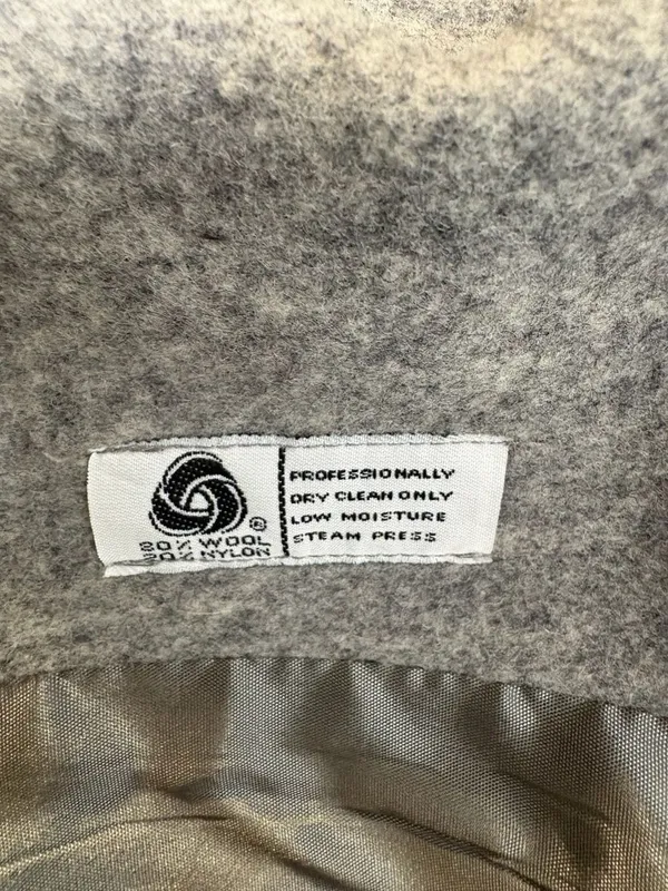 Alorna Vintage‎ Gray Wool Blend Long Overcoat Size M - Image 6