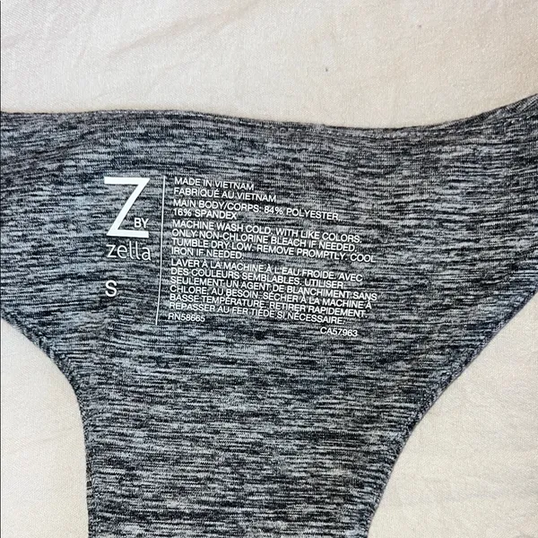 Z By Zella‎ Gray Seamless Sports Bra with Racerback Support - Image 2